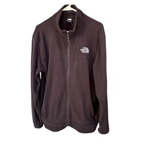 The North Face Fleece Jacket Full Zip Two Pockets Black Sz L